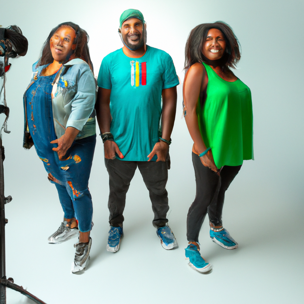 Équipe du studio Omnirix — portrait en lumière naturelle et LED, fond minimal, Fort-de-France, Martinique